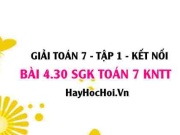 Bài 4.30 SGK Toán 7 tập 1 Kết nối tri thức